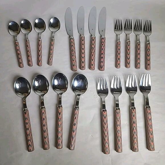 RARE WMF Cromargan Tocca Rosa By Matteo Thun 1980s Germany Post Modern Cutlery - Picture 1 of 15